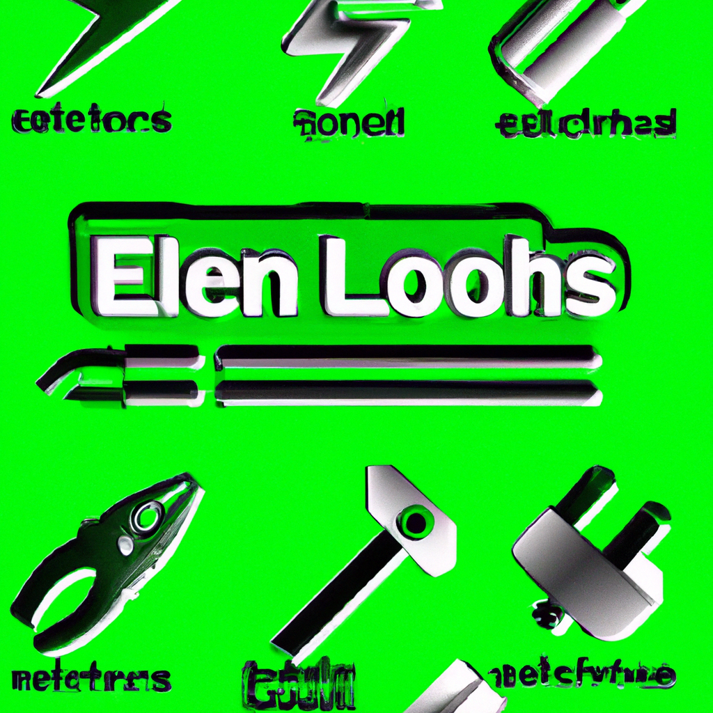 Elektrische tools eco vriendelijk embleem